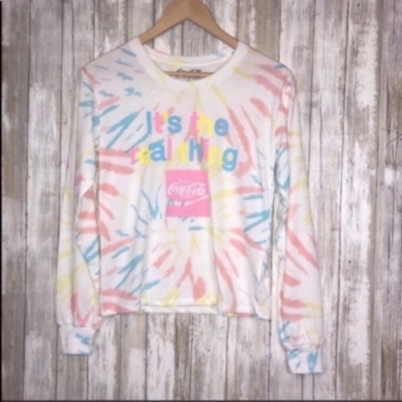 Coca Cola Tie Dye Long Sleeve Tee - Picture 2 of 4